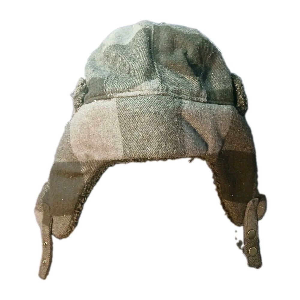 Swiss Tech Berber Trapper Hat Cap Mens Hat One Size Winter Fur Plaid No Tag